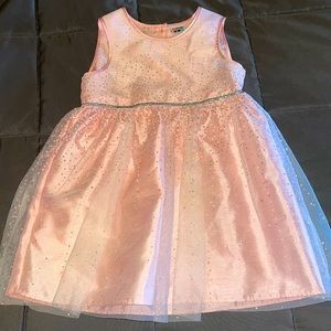 Pink and Silver Sparkly Toddler Party Dress - Size 4T